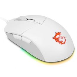 MSI herní myš CLUTCH GM11 WHITE Gaming/ 5.000 dpi/ RGB Lighting/ 6 tlačítek/ USB