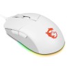 MSI herná myš CLUTCH GM11 WHITE Gaming/ 5.000 dpi/ RGB Lighting/ 6 tlačidiel/ USB