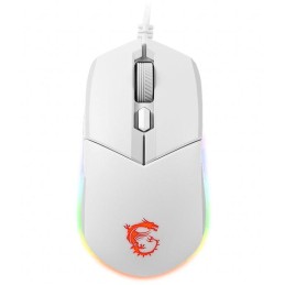 MSI herní myš CLUTCH GM11 WHITE Gaming/ 5.000 dpi/ RGB Lighting/ 6 tlačítek/ USB
