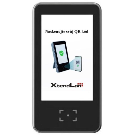XtendLan samoobslužná čtečka QR kódů (Covid Green Pass, atd.), online ověření, WiFi a LAN, releový výstup