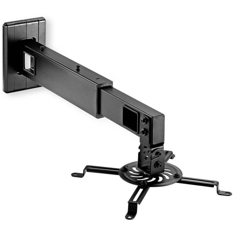 NEDIS nástěnný držák projektoru / Full motion/ nosnost 15kg/ otáčení 360°/ 4 ramena/ ocel/ černý