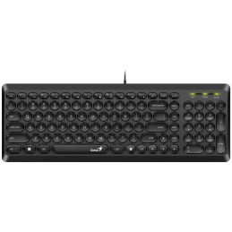 GENIUS Slimstar Q200/ Drátová/ USB/ černá/ retro design/ CZ+SK layout