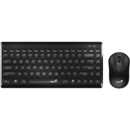 GENIUS LuxeMate Q8000/ Bezdrátový set 2,4GHz mini receiver/ USB/ černá/ retro design/ CZ+SK layout