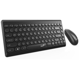 GENIUS LuxeMate Q8000/ Bezdrátový set 2,4GHz mini receiver/ USB/ černá/ retro design/ CZ+SK layout