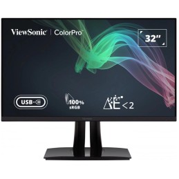ViewSonic VP3256-4K / 32"/ IPS/ 16:9/ 3840x2160/ 5ms/ 350cd/m2/ DP/ HDMI/ 2xUSB-A/ USB-B / USB-C/ PIVOT/ Repro