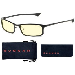 GUNNAR kancelářske/herní dioptrické brýle PHENOM READER ONYX * jantárová skla * BLF 65 * dioptrie +3