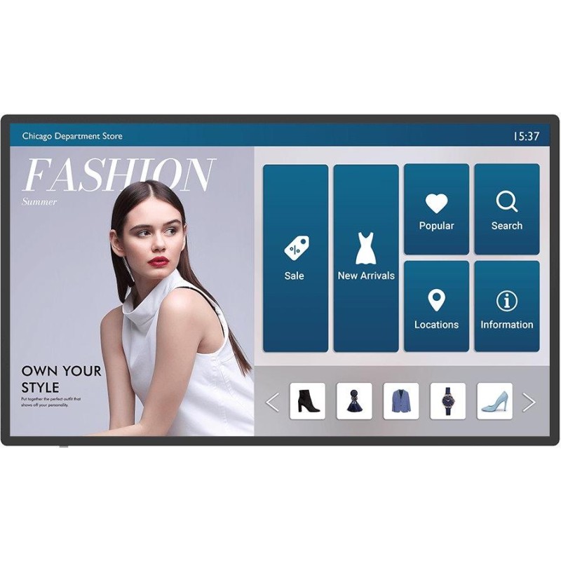 BENQ panel 43" IL4301/ dotykový/ UHD 4K/ provoz 24/7/ VGA/ 2x HDMI/ DP/ RS232/ RJ45/ USB/ Android