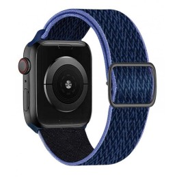 Swissten řemínek pro apple watch nylonový 42 / 44 / 45 / 49 mm modrý/fialový (se sponou)