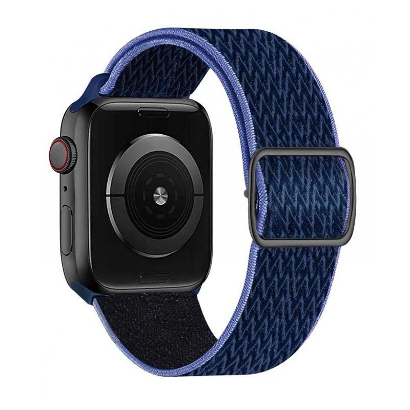 Swissten řemínek pro apple watch nylonový 42 / 44 / 45 / 49 mm modrý/fialový (se sponou)