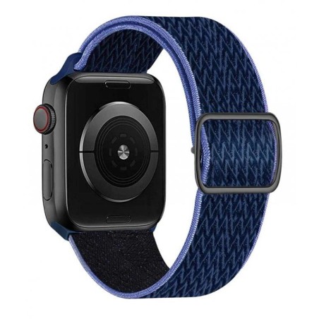 Swissten řemínek pro apple watch nylonový 42 / 44 / 45 / 49 mm modrý/fialový (se sponou)