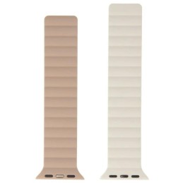 Swissten řemínek pro apple watch silikonový - magnetic 38 / 40 / 41 mm bílá / cappuccino