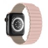 Swissten Armband für Apple Watch Silikon - magnetisch 38 / 40 / 41 mm rosa/cappuccino