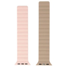 Swissten řemínek pro apple watch silikonový - magnetic 38 / 40 / 41 mm růžovo/cappuccino