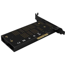AXAGON slot adaptér do PCIe x4 na M.2 NVMe M-KEY nebo SATA B-KEY vč. chladiče / PCEM2-DC / low-profile