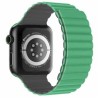 Pasek Swissten do zegarka Apple Watch silikonowy - magnetyczny 42 / 44 / 45 / 49 mm zielony/szary