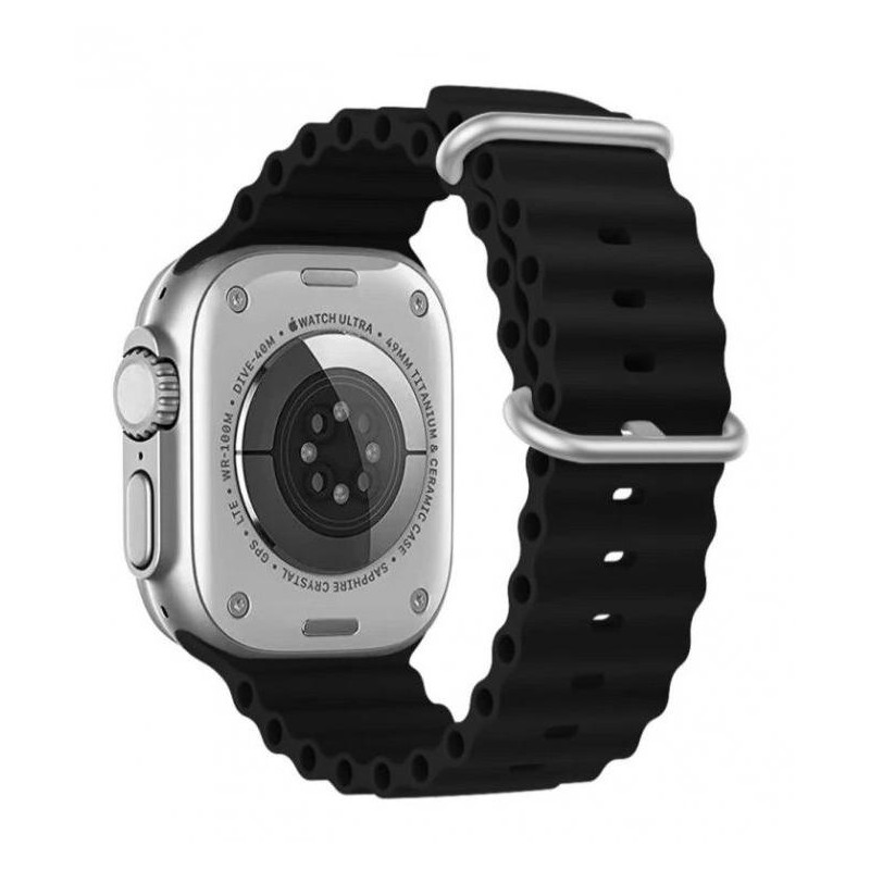 Swissten řemínek pro apple watch silikonový - marine straps 42 / 44 / 45 / 49 mm černý