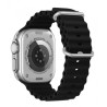 Swissten Apple Watch Silikonarmband - Marine Straps 42 / 44 / 45 / 49 mm Schwarz