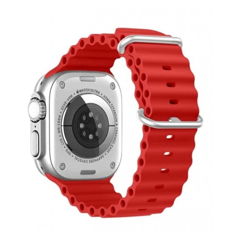 Swissten řemínek pro apple watch silikonový - marine straps 42 / 44 / 45 / 49 mm červený