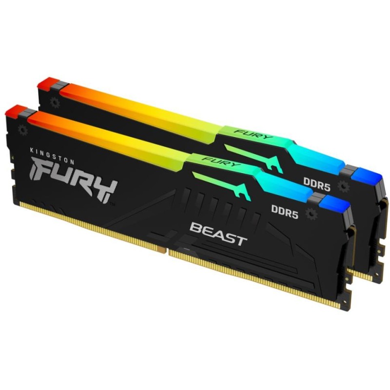 KINGSTON FURY Beast Black RGB 32GB DDR5 5600MT/s / CL40 / DIMM / Kit 2x 16GB