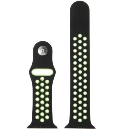 Swissten řemínek pro apple watch silikonový - sport 38 / 40 / 41 mm černo/zelený