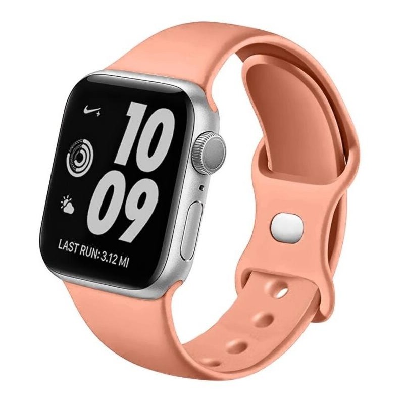 Swissten řemínek pro apple watch silikonový 42 / 44 / 45 / 49 mm oranžově růžový