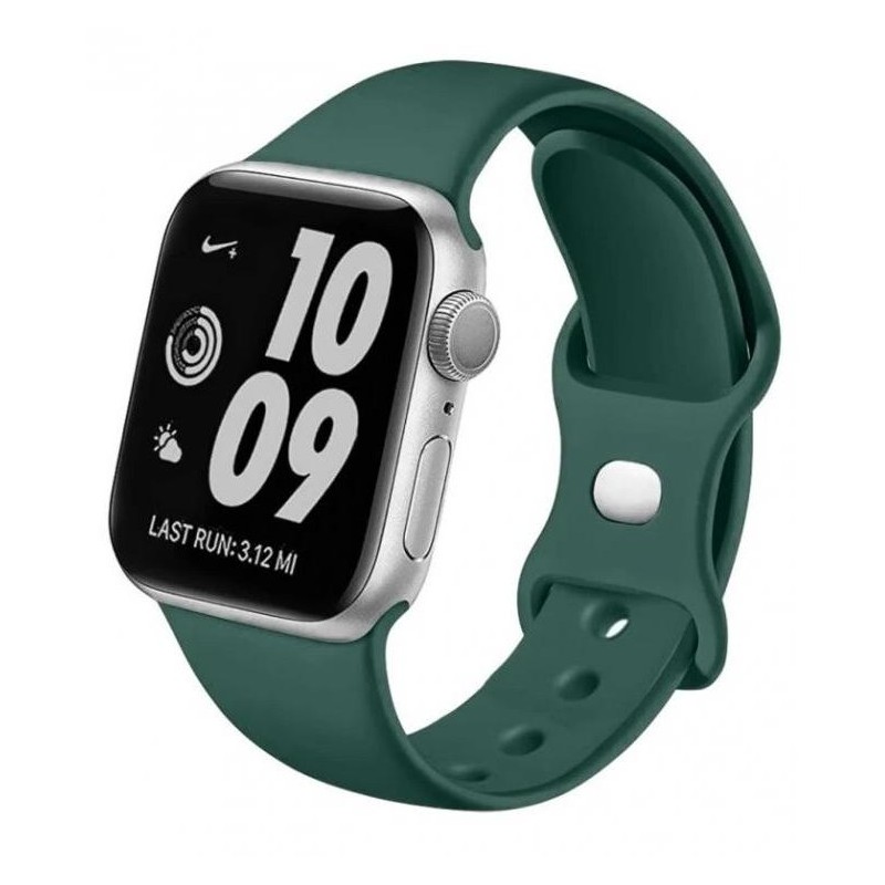 Swissten řemínek pro apple watch silikonový 42 / 44 / 45 / 49 mm zelený