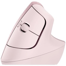 Logitech Lift Vertical Ergonomic Mouse - Dark Rose   Vertikální myš, optická, 6 tlačítek, bezdrátová, Bluetooth