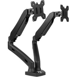 AROZZI ALZARE DUO/ stolní držák pro 2 monitory/ plynový píst/ ocel, hliník/ černý