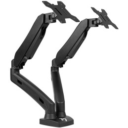 AROZZI ALZARE DUO/ stolní držák pro 2 monitory/ plynový píst/ ocel, hliník/ černý