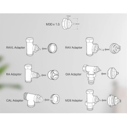 Imou by Dahua termostatická hlavice (kit) TRV1/ ZigBee 3.0/ bílý CZ app