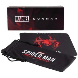 GUNNAR kancelářské/herní brýle ENIGMA - MARVEL SPIDER-MAN MILES MORALES EDITION * jantarová skla * BLF 65 * GUNNAR focus