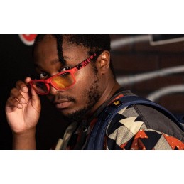 GUNNAR kancelářské/herní brýle ENIGMA - MARVEL SPIDER-MAN MILES MORALES EDITION * jantarová skla * BLF 65 * GUNNAR focus