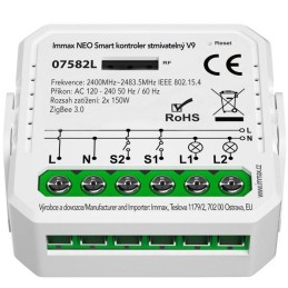 IMMAX NEO SMART kontroler stmívatelný V9, 2-tlačítkový, Zigbee 3.0, TUYA