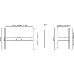 Neomounts  LFD-W1500 / Držák displeje / na stěnu / 60-100" / fixní / VESA 1000X800 / nosn. 150kg / černý
