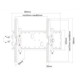 Neomounts PLASMA-W200BLACK/Držák displeje/na stěnu/37-85"/sklopný/VESA 865X480/nosn. 100kg/černý