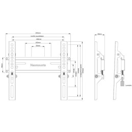 Neomounts  WL30-350BL12/Držák displeje/na stěnu/24-55"/fixní/zamykatelný/VESA 200X200/nosn. 35kg/černý