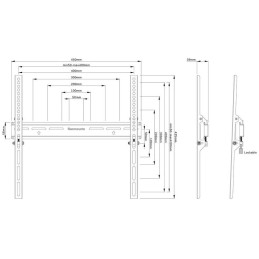 Neomounts  WL30-350BL14/Držák displeje/na stěnu/32-65"/fixní/zamykatelný/VESA 400X400/nosn. 60kg/černý