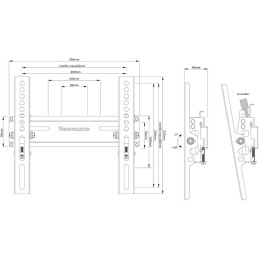 Neomounts  WL35-350BL12/Držák displeje/na stěnu/24-55"/sklopný/zamykatelný/VESA 200X200/nosn. 25kg/černý