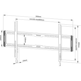 Neomounts  WL30-550BL18/Držák displeje/na stěnu/43-86"/fixní/VESA 800X400/nosn. 70kg/ultra tenký/černý