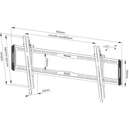 Neomounts  WL35-550BL18/Držák displeje/na stěnu/43-86"/sklopný/VESA 800X400/nosn. 70kg/černý