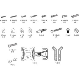Neomounts WL40-540BL14/Držák displeje/na stěnu/32-55"/2 čepy/VESA 400X400/nosn. 35kg/černý