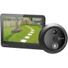 EZVIZ chytré dveřní kukátko s kamerou HP4/ Wi-Fi/ 2K/ 4,3" monitor/ napájení ze sítě a baterie/ 4600 mAh/ šedé