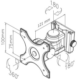 Neomounts FPMA-W250/Držák displeje/na stěnu/10-30"/2 čepy/VESA 100X100/nosn. 12kg/černý