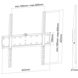 Neomounts FPMA-W300BLACK/Držák displeje/na stěnu/32-55"/fixní/VESA 400X400/nosn. 40kg/černý