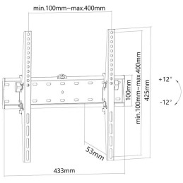 Neomounts FPMA-W350BLACK/Držák displeje/na stěnu/32-55"/sklopný/VESA 400X400/nosn. 40kg/černý