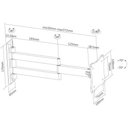 Neomounts FPMA-W830/Držák displeje/na stěnu/10-27"/sklopný/3 čepy/VESA 100X100/nosn. 12kg/stříbrný
