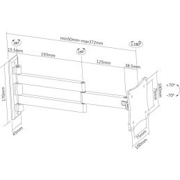 Neomounts FPMA-W830BLACK/Držák displeje/na stěnu/10-27"/sklopný/3 čepy/VESA 100X100/nosn. 12kg/černý