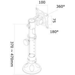 Neomounts FPMA-D025SILVER/Držák displeje/na stůl/10-30"/průchodka/VESA 100X100/nosn.12kg/1 displej/stříbrný