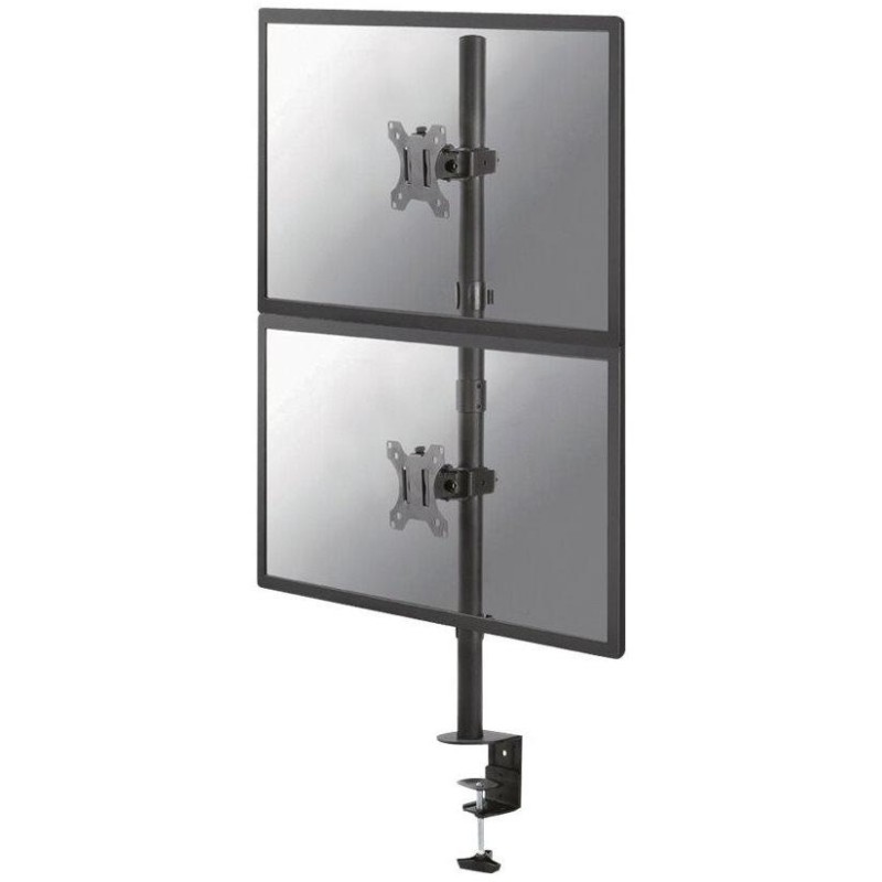 Neomounts FPMA-D550DVBLACK/Držák displeje/na stůl/10-32"/svorka/VESA 100X100/nosn. 2x6kg/2 displeje vert/černý