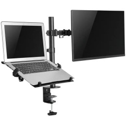 Neomounts FPMA-D550NOTEBOOK/Držák displeje a notebooku/na stůl/10-27"/svorka/VESA 100X100/nosn. 8+4,5kg/černý